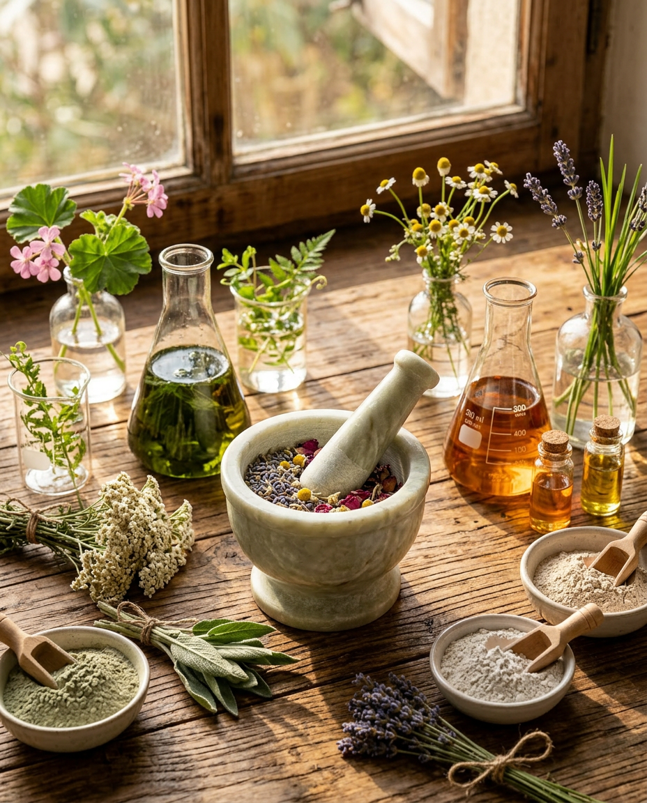 Citronella and lemon myrtle leaves